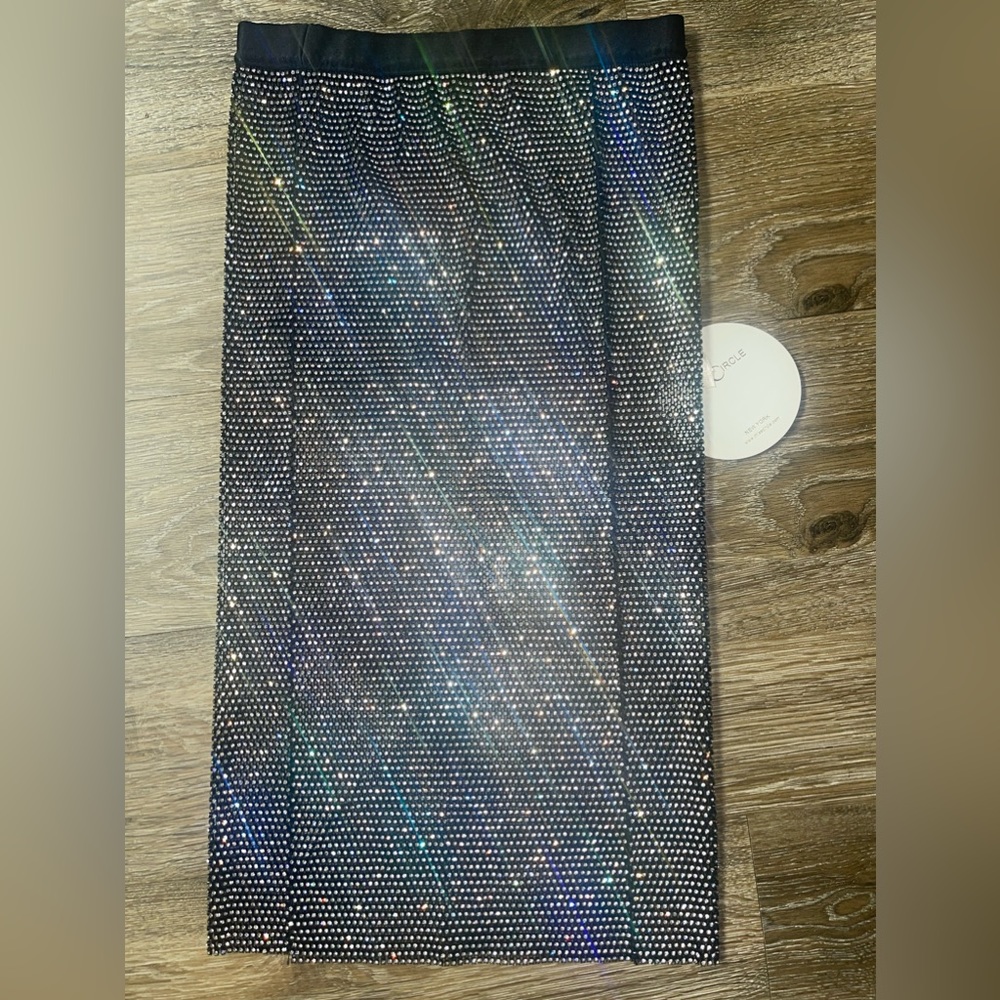 Miss circle rhinestone skirt